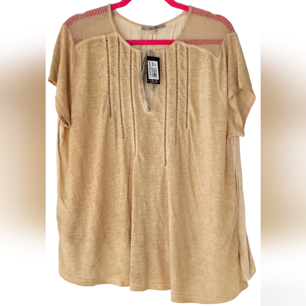 Miss Me Taupe Beige Tee
